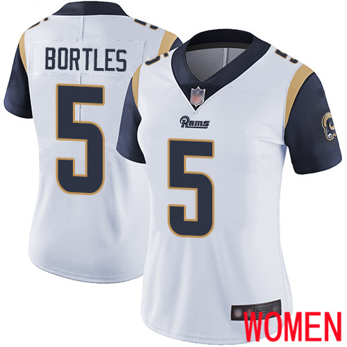 Los Angeles Rams Limited White Women Blake Bortles Road Jersey NFL Football #5 Vapor Untouchable